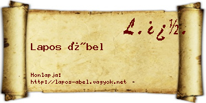 Lapos Ábel névjegykártya