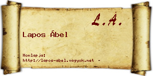 Lapos Ábel névjegykártya