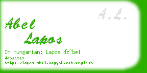 abel lapos business card